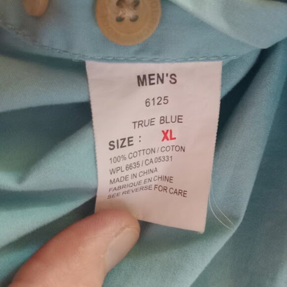 Woolrich Button Down Shirt Men's XL Aqua True Blue Casual Short Sleeve Outdoor - Picture 4 of 9